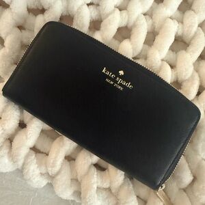 Kate Spade Black Lena Large Continental Wallet